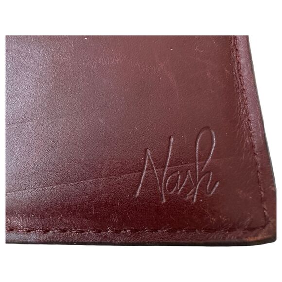 Patricia Nash Distressed Croc Embossed Leather Brown Men’s Bifold Wallet - Picture 4 of 4